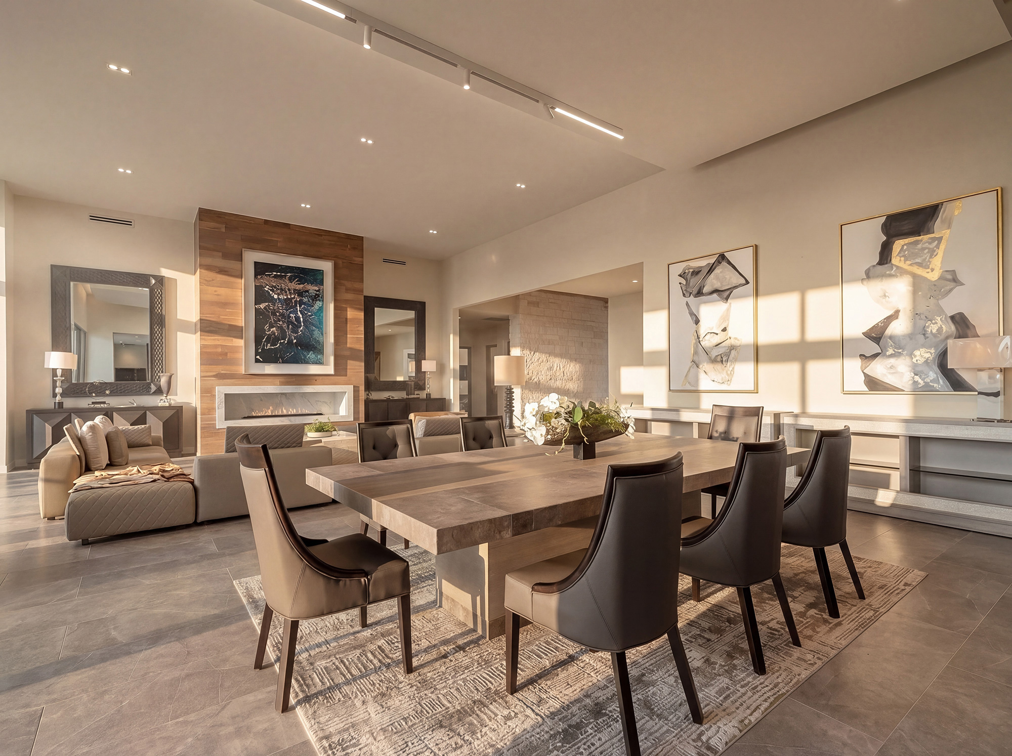 Khamila Design House dining room with custom dining table and chairs