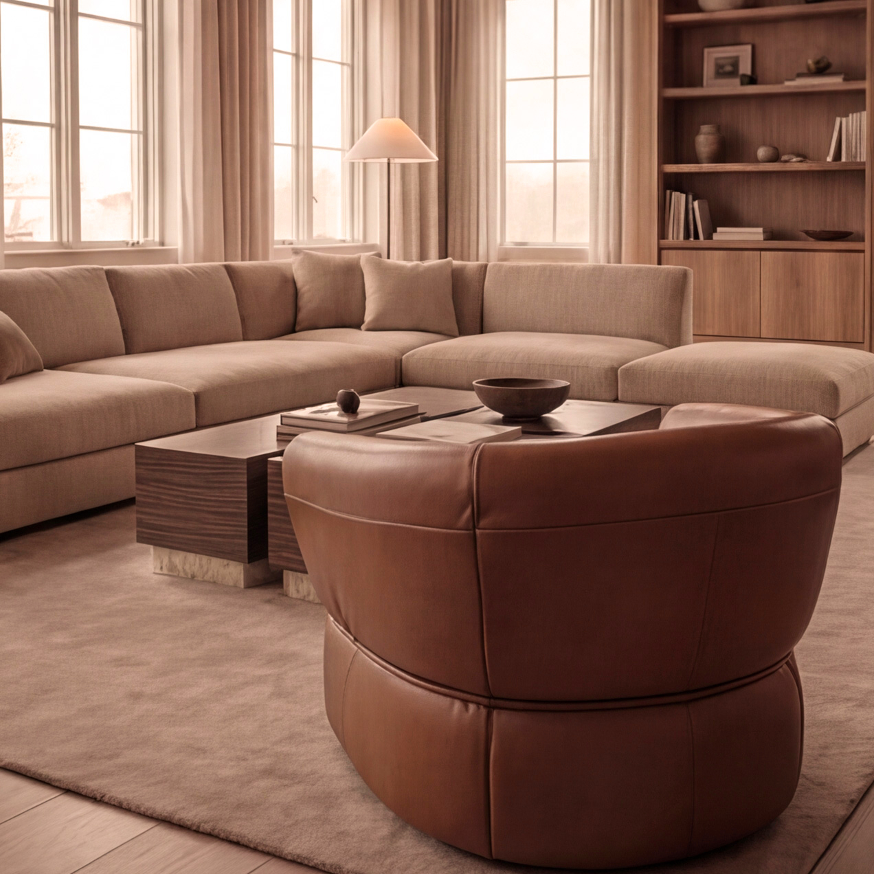 khamila design house accent chair in a living room